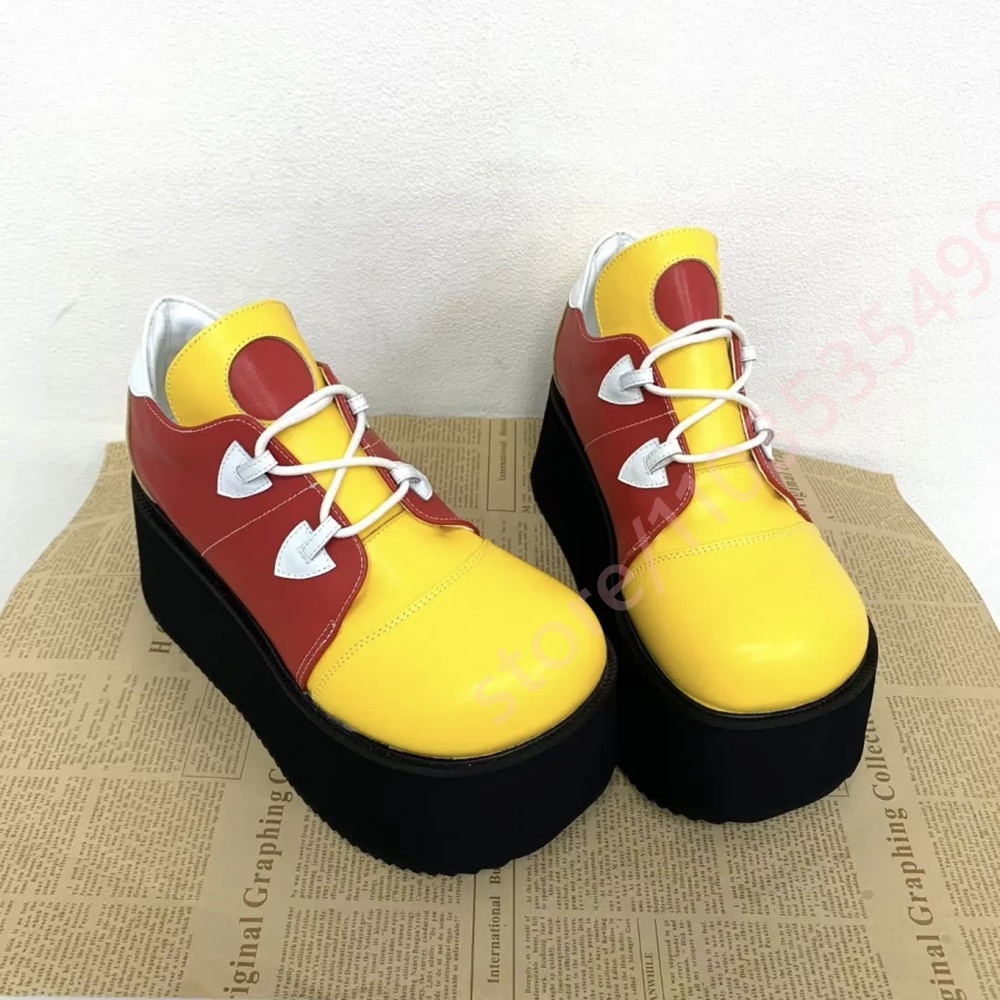 Street Fashion Y2K - Dames Color Block Platform Sneakers 2026