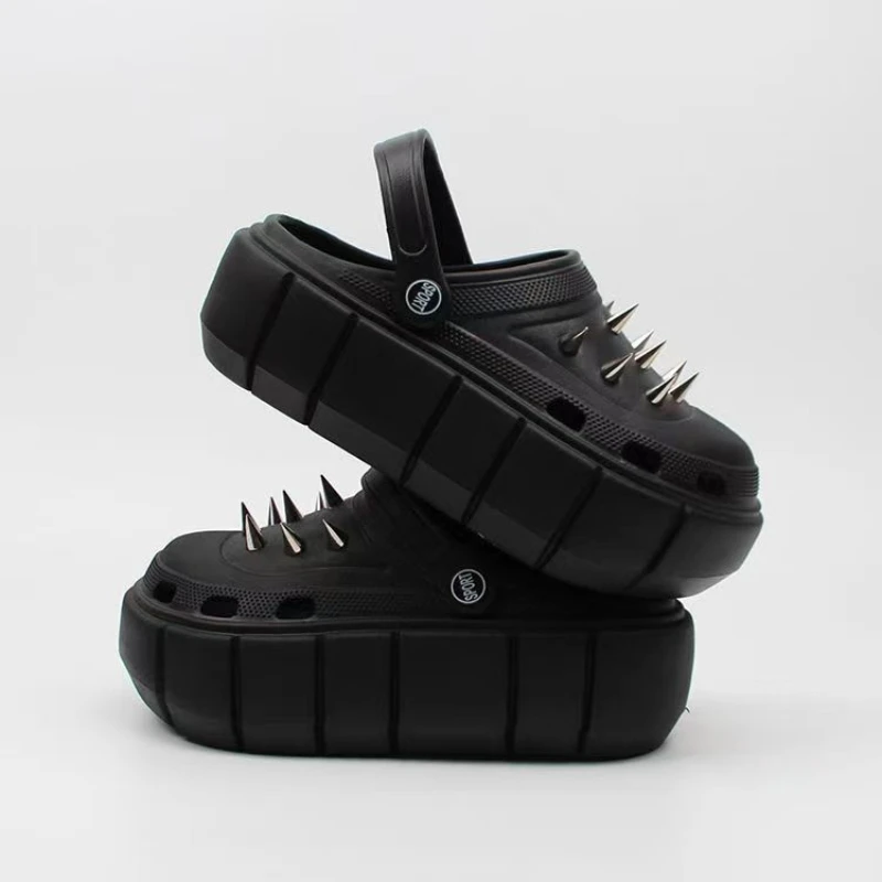Street Fashion Y2K - Y2K-stijl klinknagelgat schoenen dames zomer dikke