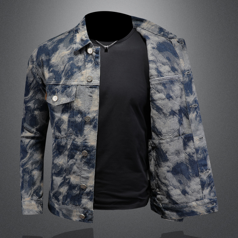 2023 Lente Vintage Denim Jas v - Street Fashion Men 2025 recensie en prijs