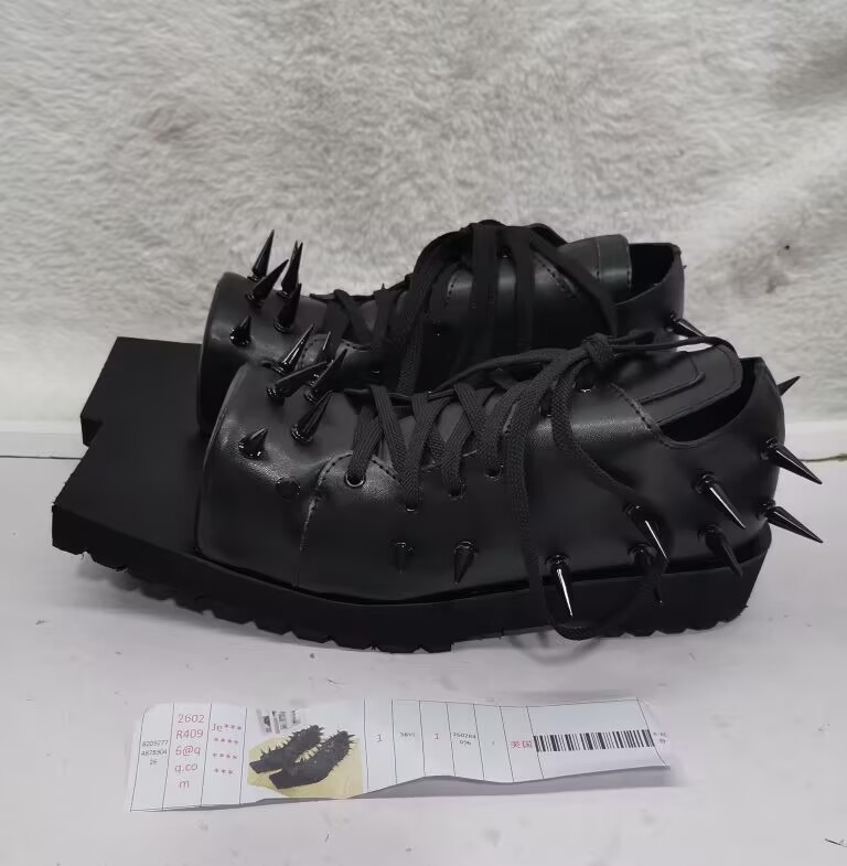 Dames Zwarte Leren Hog Toe Boo - Street Fashion Y2K recensie en prijs